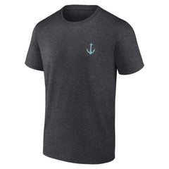 Seattle Kraken Fanatics Backbone T-Shirt Heather Charcoal