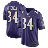 Keaton Mitchell Baltimore Ravens Game Jersey - Purple | Nike for sale