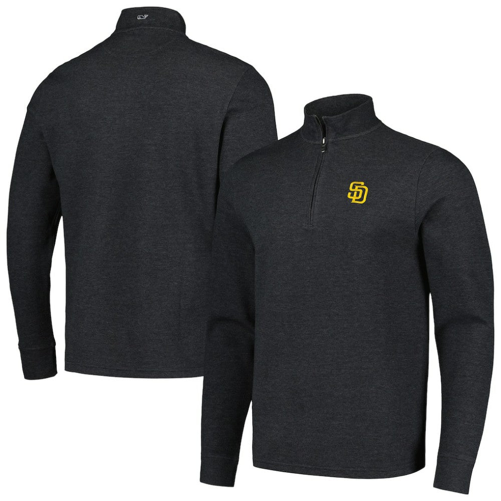 San Diego Padres Vineyard Vines Saltwater Quarter-Zip Jacket - Black