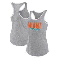 Miami Dolphins Women's Plus Size Fuel Tank Top - Heather Gray cheap
