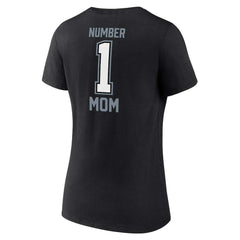 Las Vegas Raiders Women's Plus Size Mother's Day #1 Mom V-Neck T-Shirt - Black outlet