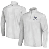 New York Yankees Tommy Bahama Delray Frond IslandZone Half-Zip Jacket - Gray
