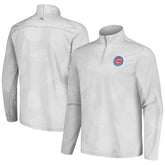 Chicago Cubs Tommy Bahama Delray Frond IslandZone Half-Zip Jacket - Gray