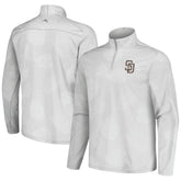 San Diego Padres Tommy Bahama Delray Frond IslandZone Half-Zip Jacket - Gray