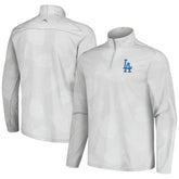 Los Angeles Dodgers Tommy Bahama Delray Frond IslandZone Half-Zip Jacket - Gray