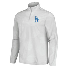 Los Angeles Dodgers Tommy Bahama Delray Frond IslandZone Half-Zip Jacket - Gray