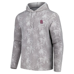 St. Louis Cardinals Tommy Bahama Palm Frenzy Hoodie Long Sleeve T-Shirt - Gray