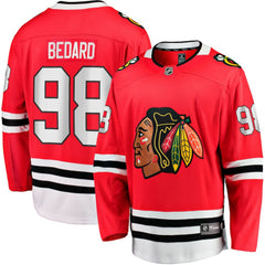 Connor Bedard Chicago Blackhawks Fanatics Home Breakaway Player Jersey Red