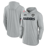 Las Vegas Raiders 2024 Salute to Service Lightweight Dri-FIT Long Sleeve Hoodie T-Shirt - Gray | Nike for sale
