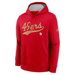 San Francisco 49ers Rewind Club Logo Pullover Hoodie - Scarlet | Nike discount