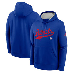 New England Patriots Rewind Club Logo Pullover Hoodie - Royal | Nike outlet