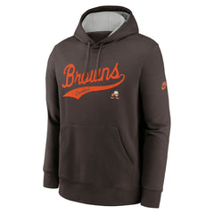 Cleveland Browns Rewind Club Logo Pullover Hoodie - Brown | Nike online
