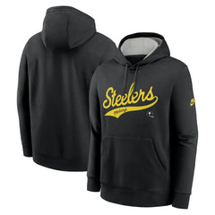 Pittsburgh Steelers Rewind Club Logo Pullover Hoodie - Black | Nike for sale
