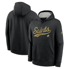 New Orleans Saints Rewind Club Logo Pullover Hoodie - Black | Nike for sale