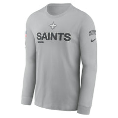 New Orleans Saints 2024 Salute To Service Long Sleeve T-Shirt - Gray | Nike on sale