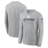Cleveland Browns 2024 Salute To Service Long Sleeve T-Shirt - Gray | Nike discount