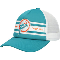 Miami Dolphins Youth Stripe Trucker Adjustable Hat - Aqua online