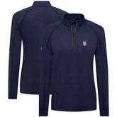 USWNT Levelwear Women's Kinetic Insignia Quarter-Zip Pullover - Navy discount