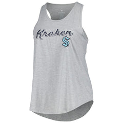 Seattle Kraken Fanatics Women's Plus Size Racerback Tank Top Heather Gray