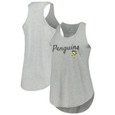 Pittsburgh Penguins Fanatics Women's Plus Size Racerback Tank Top Heather Gray