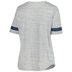 Seattle Kraken Fanatics Women's Plus Size Lace-Up T-Shirt Heather Gray