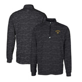 Seattle Mariners Cutter & Buck City Connect Big & Tall Traverse Camo Print Stretch Quarter-Zip Pullover Top - Black