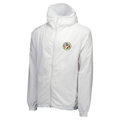 Club America Home Match Hoodie Full-Zip Windbreaker Jacket - White cheap