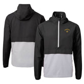 Seattle Mariners Cutter & Buck City Connect Charter Eco Recycled Half-Zip Anorak Jacket - Black/Gray