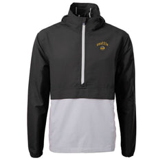 Seattle Mariners Cutter & Buck City Connect Charter Eco Recycled Half-Zip Anorak Jacket - Black/Gray
