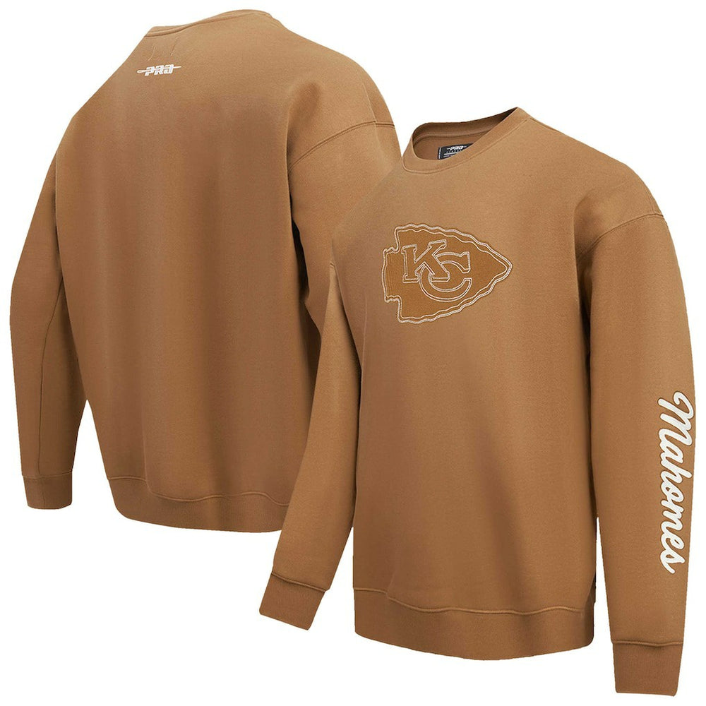 Patrick Mahomes Kansas City Chiefs Pro Standard Pullover Crewneck Sweatshirt - Brown outlet