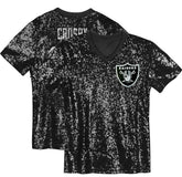 Maxx Crosby Las Vegas Raiders Girls Youth Sequin V-Neck Fashion Jersey - Black cheap