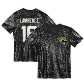Trevor Lawrence Jacksonville Jaguars Girls Youth Sequin V-Neck Fashion Jersey - Black outlet