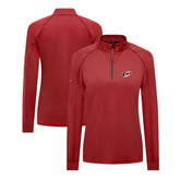 Carolina Hurricanes Levelwear Women's Kinetic Insignia Core Quarter-Zip Pullover Top Red