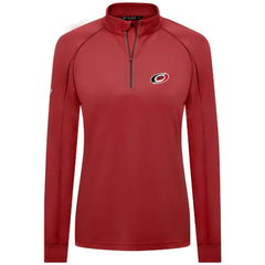 Carolina Hurricanes Levelwear Women's Kinetic Insignia Core Quarter-Zip Pullover Top Red