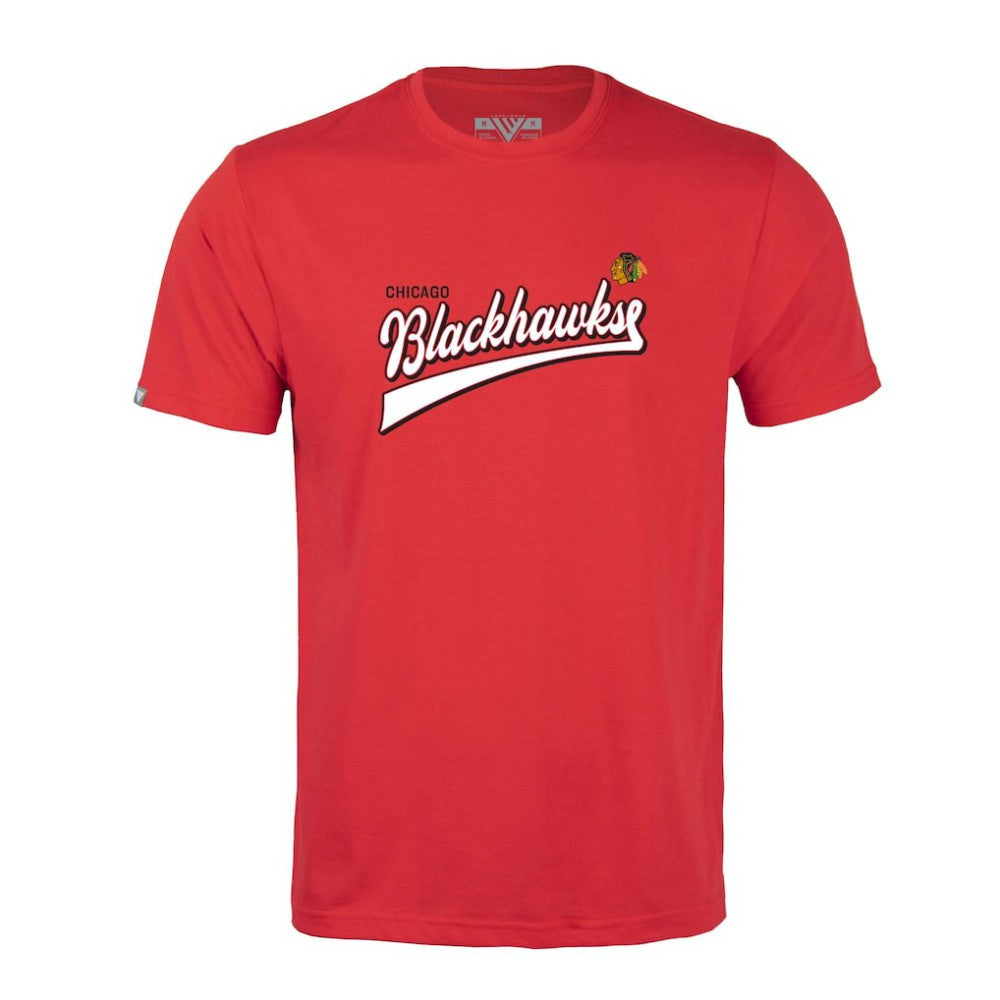 Chicago Blackhawks Levelwear Richmond Retro Script T-Shirt Red