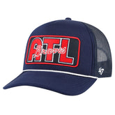 Atlanta Braves Local Patch Foam Front Trucker Adjustable Hat - Navy | 47 brand