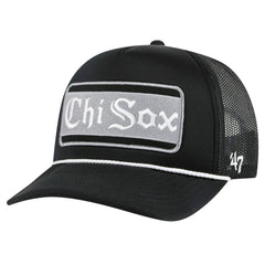 Chicago White Sox Local Patch Foam Front Trucker Adjustable Hat - Black | 47 brand