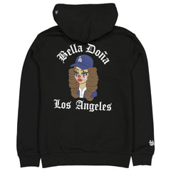 Women's Bella Dona x Los Angeles Dodgers Pullover Hoodie - Black | New Era