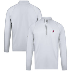 Atlanta Braves Levelwear Theory Insignia Quarter-Zip Pullover - White
