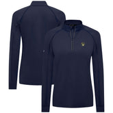 Milwaukee Brewers Levelwear Women's Kinetic Insignia Quarter-Zip Pullover - Navy
