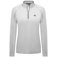 Cincinnati Reds Levelwear Women's Kinetic Insignia Quarter-Zip Pullover - White