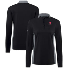 Philadelphia Phillies Levelwear Women's Moxie Insignia Quarter-Zip Pullover - Black