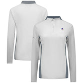 Toronto Blue Jays Levelwear Women's Moxie Insignia Quarter-Zip Pullover - White