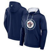 Winnipeg Jets Fanatics Defender Pullover Hoodie Navy