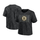 Boston Bruins Fanatics Women's Faded Wash T-Shirt Black