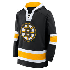 Boston Bruins Fanatics Inside Line Fleece Pullover Hoodie- Black