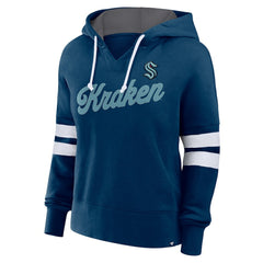 Seattle Kraken Fanatics Women's Oversized Seize Pullover Hoodie Deep Sea Blue