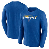 St. Louis Blues Fanatics Transition Long Sleeve T-Shirt Heather Blue