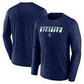 Seattle Kraken Fanatics Transition Long Sleeve T-Shirt Heather Navy