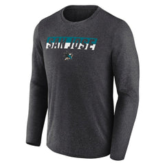 San Jose Sharks Fanatics Transition Long Sleeve T-Shirt Heather Charcoal